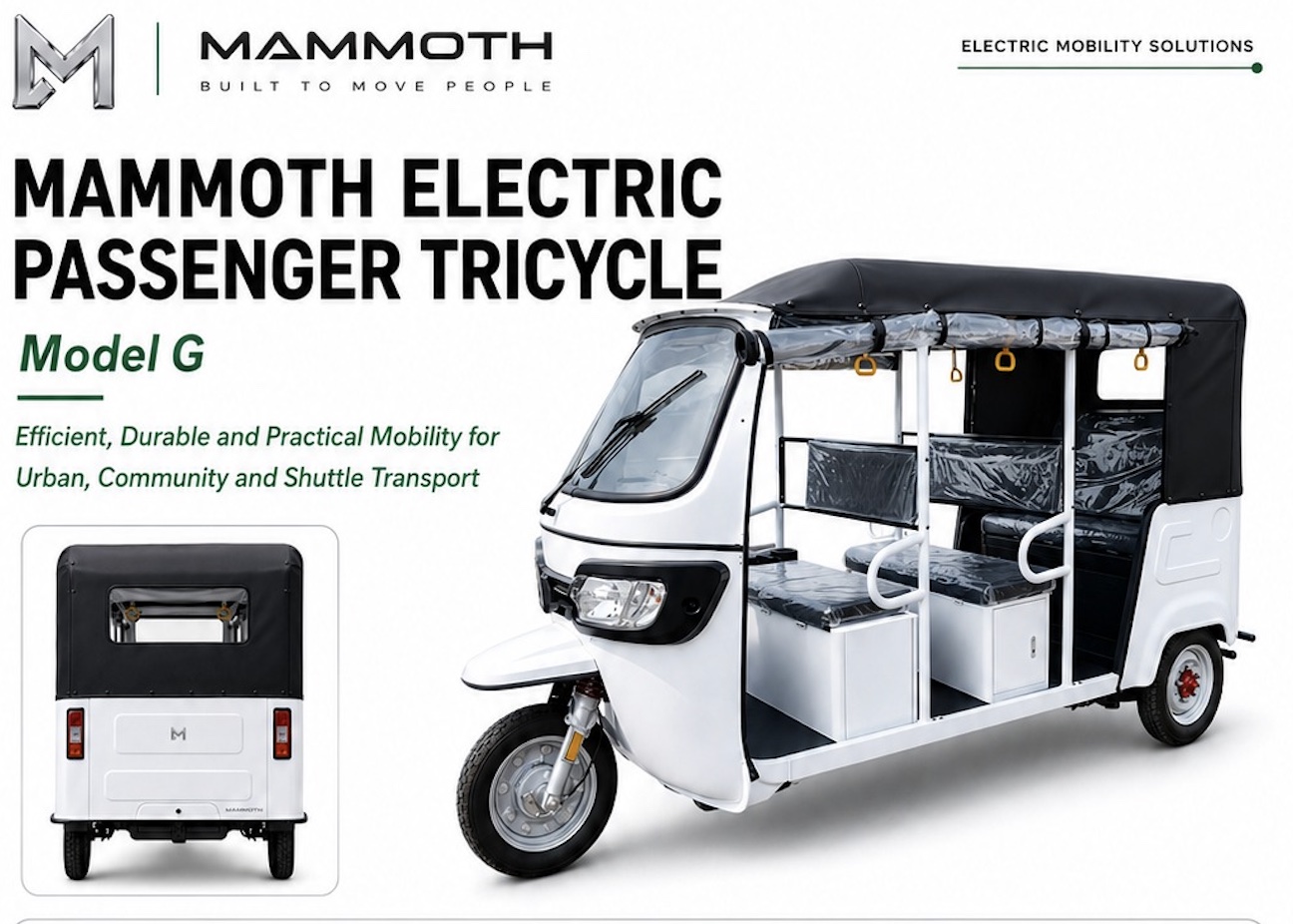 Mammoth Electric Passenger Tricycle — Model G