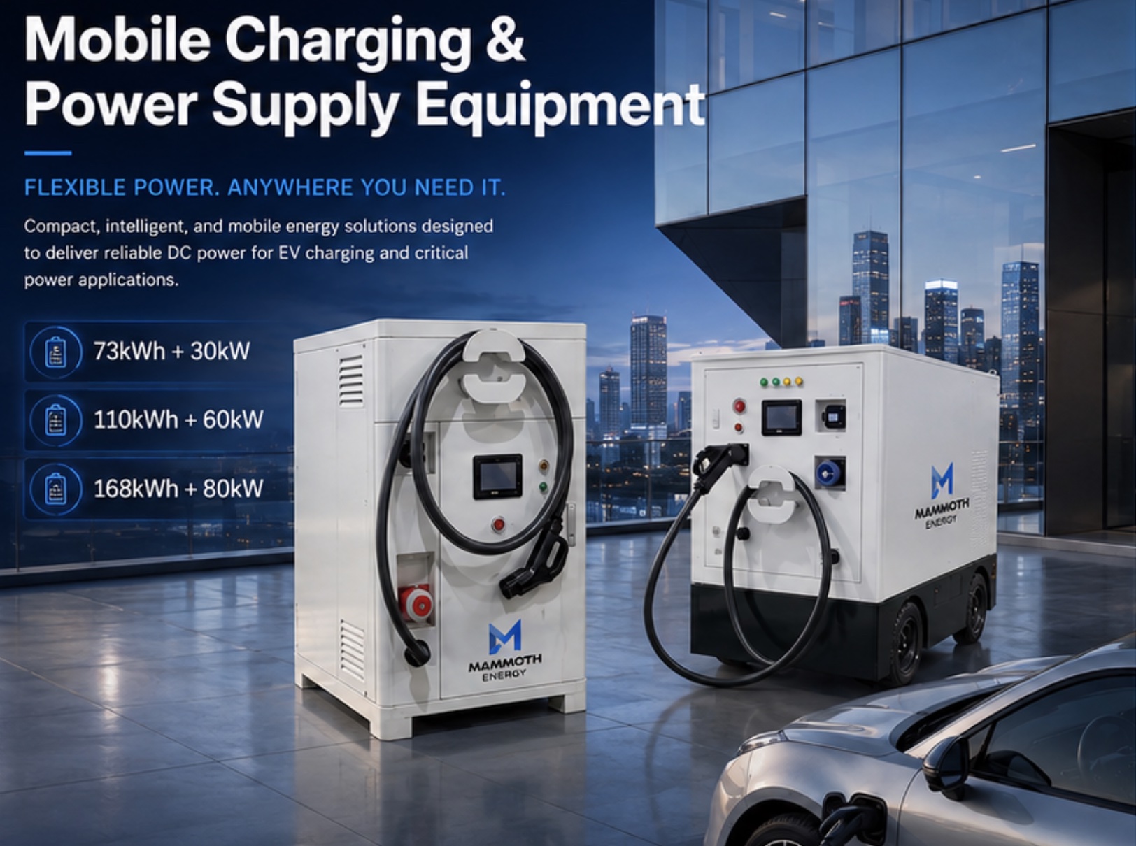 Mobile Charging & Power Supply Equipment — Flexible power. Anywhere you need it.