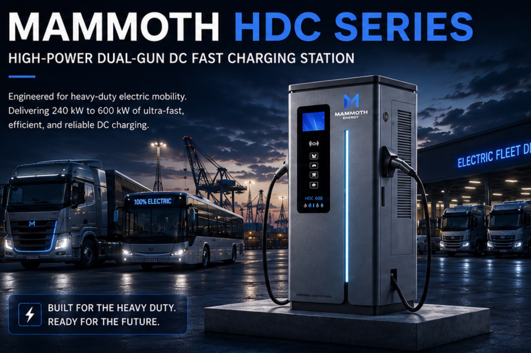 Mammoth HDC Series — High-power dual-gun DC fast charging station